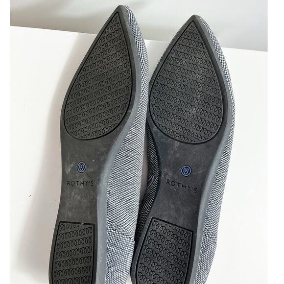 Rothys Womens Cloud Gray Birdseye The Point Ballet Flats Size 9 - Picture 6 of 8